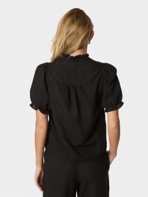 Alternative view of Odesa Linen Blouse - Black