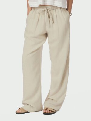Alternative view of Neo Noir Sonar Drapy Linen Pants - Natural