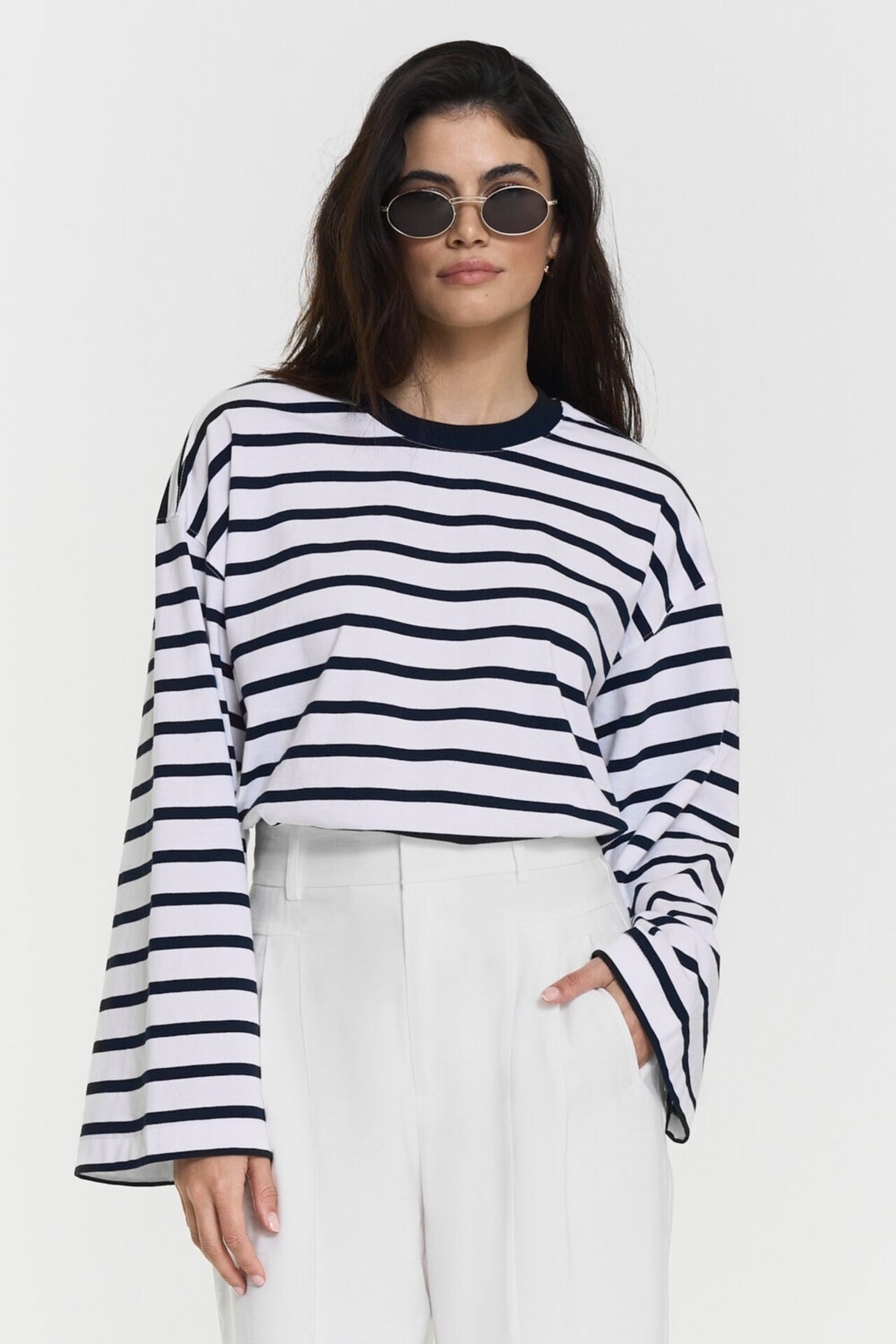 Twist & Tango Celeste LS Top - Navy White Stripe - Bild 4