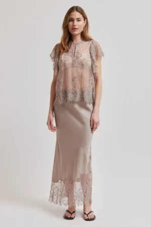 Alternative view of Second Female Savoya Lace Blouse - Plaza Taupe