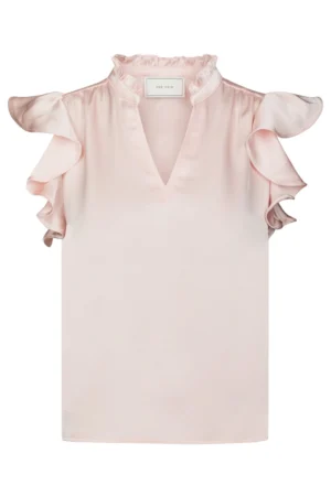 Neo Noir Stella Heavy Sateen Blouse - Light Pink