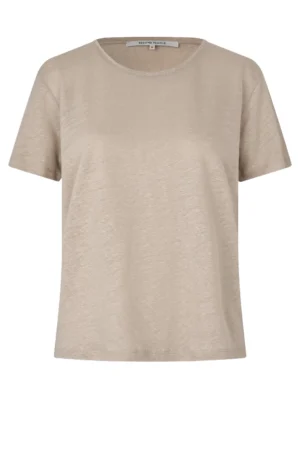 Second Female Peony O-Neck New Tee - Plaza Taupe