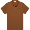 Sunspel SS Riviera Polo - Bronze