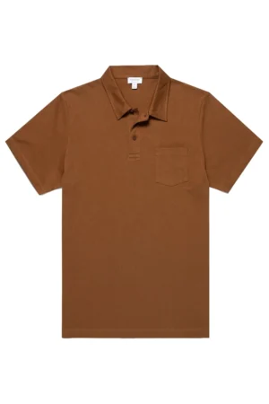 Sunspel SS Riviera Polo - Bronze