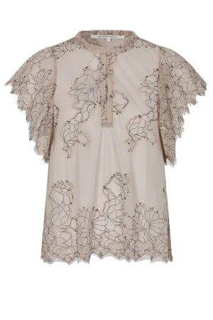 Second Female Savoya Lace Blouse - Plaza Taupe