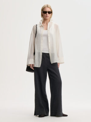 Alternative view of By Malene Birger Michelle Linen Trousers - Black