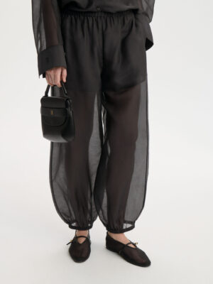 Alternative view of By Malene Birger Lumas Silk Organza Trousers - Black