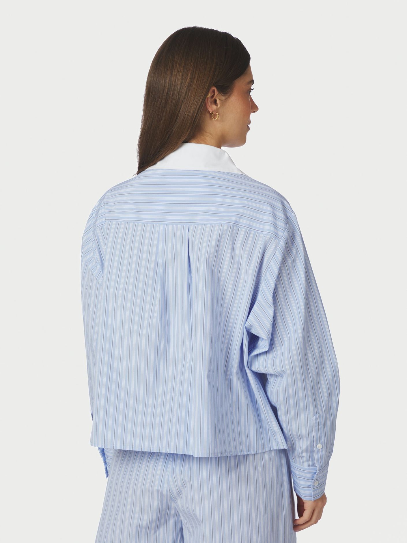 Neo Noir Delfia Stripe Shirt - Light Blue Stripe - Bild 3