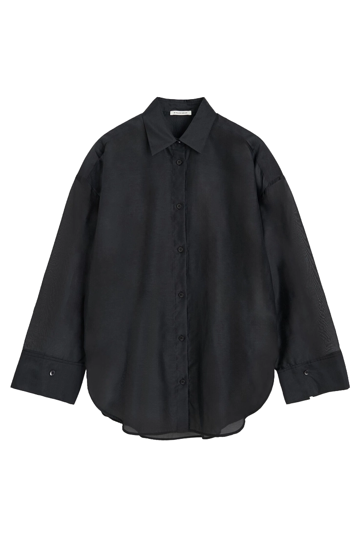 By Malene Birger Derris Silk Organza Shirt - Black