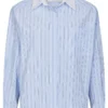 Neo Noir Delfia Stripe Shirt - Light Blue Stripe