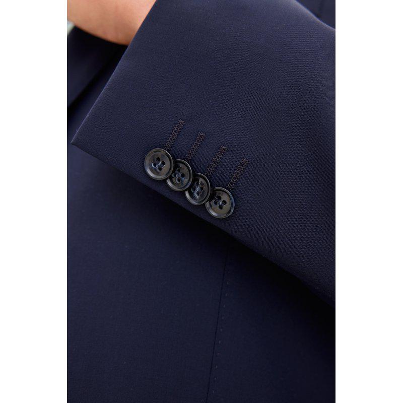 Oscar Jacobson Regular Fit Blazer in Microstructure Fabric – Navy - Bild 5