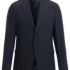 Oscar Jacobson Regular Fit Blazer in Microstructure Fabric – Navy