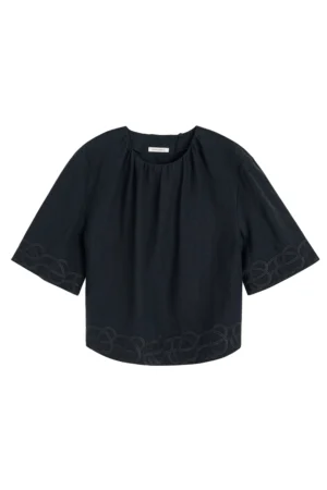 By Malene Birger Marian Linen Top - Black