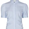 Neo Noir Frannie Soft Stripe Shirt - Light Blue