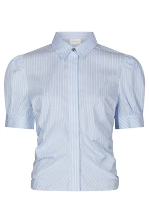 Neo Noir Frannie Soft Stripe Shirt - Light Blue