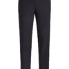 Oscar Jacobson Slim Fit Pants in Microstructure Fabric – Navy