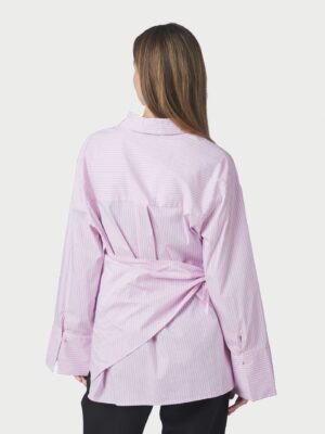 Alternative view of Neo Noir Dita Scarfs Stripe Shirt - Light Pink