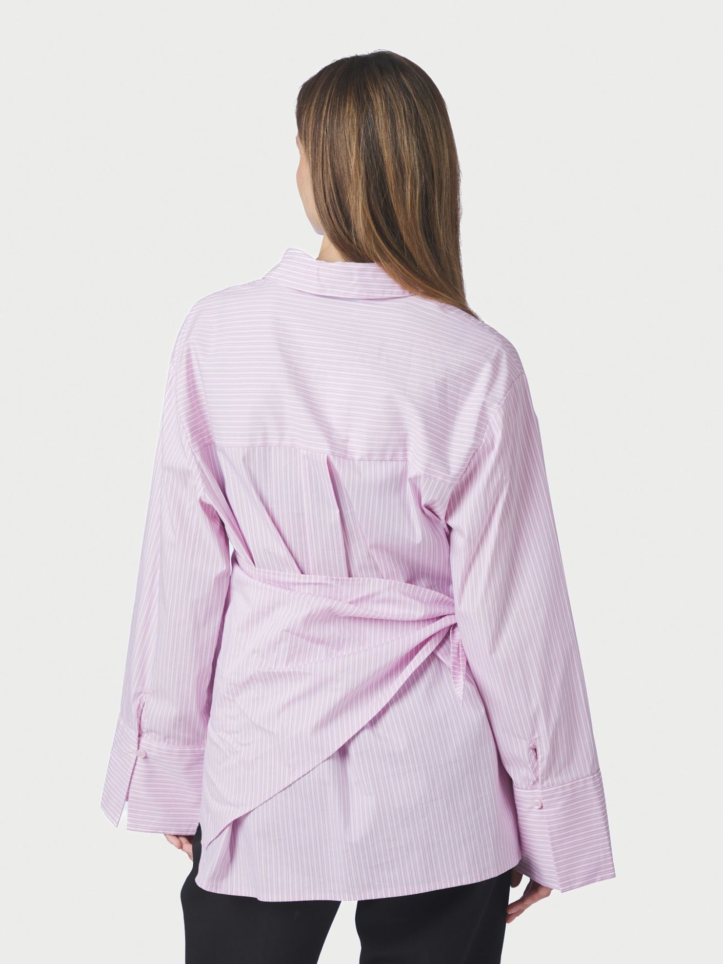 Neo Noir Dita Scarfs Stripe Shirt - Light Pink - Bild 2
