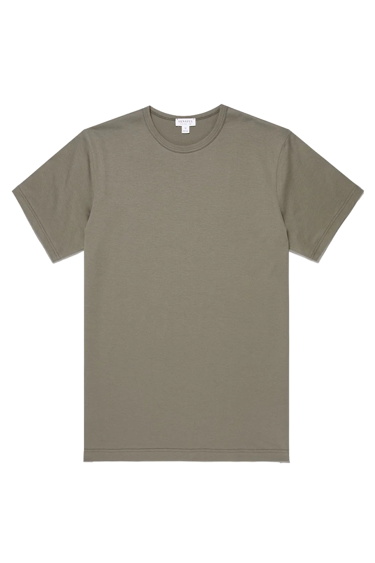 Sunspel Classic T-Shirt - Fossil Grey