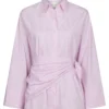 Neo Noir Dita Scarfs Stripe Shirt - Light Pink