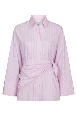 Neo Noir Dita Scarfs Stripe Shirt - Light Pink