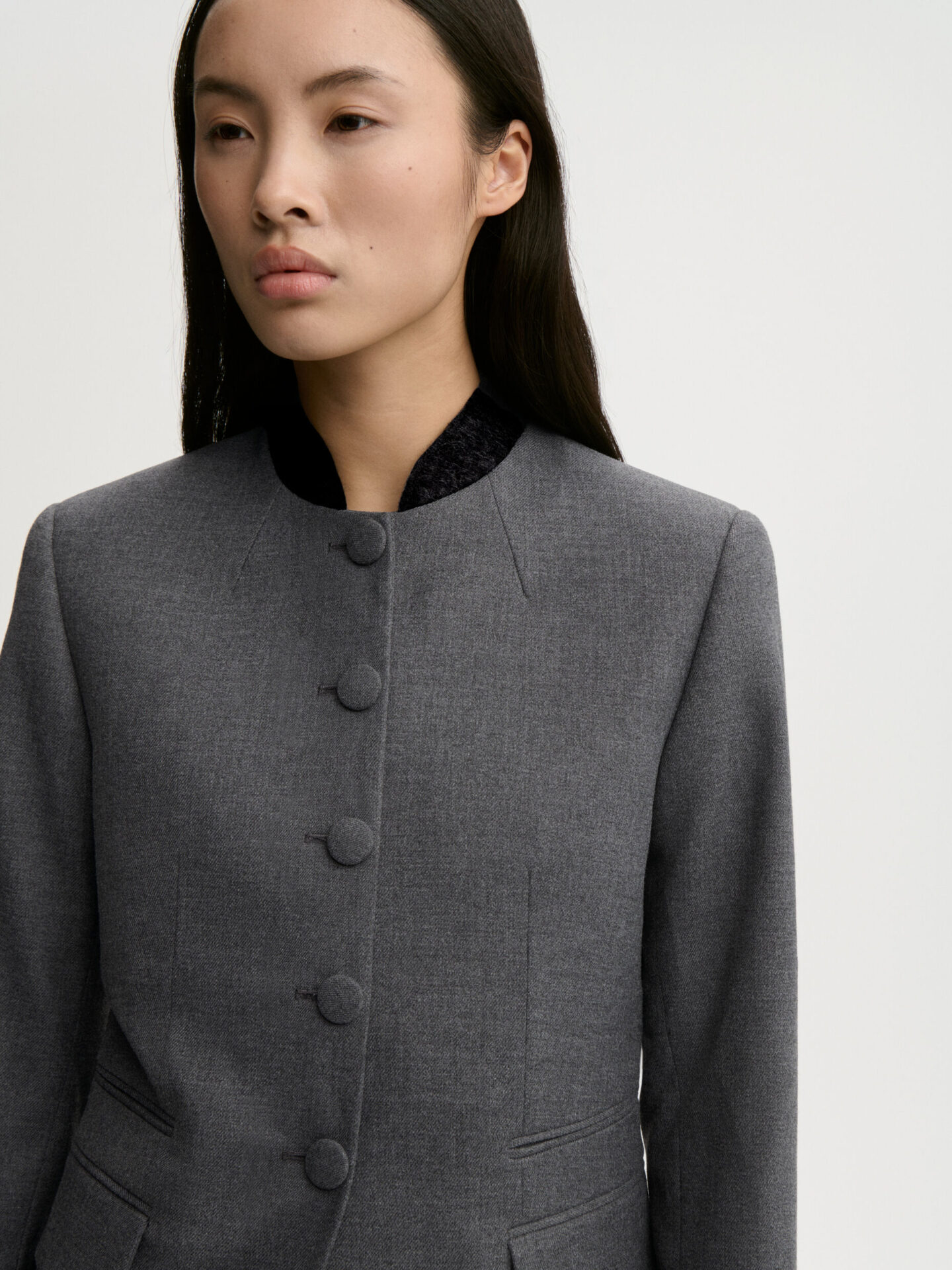 By Malene Birger Claye Single Breasted Blazer - Dark Grey Melange - Bild 4