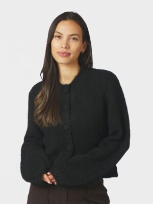 Alternative view of Neo Noir Gio Fluffy Cardigan - Black