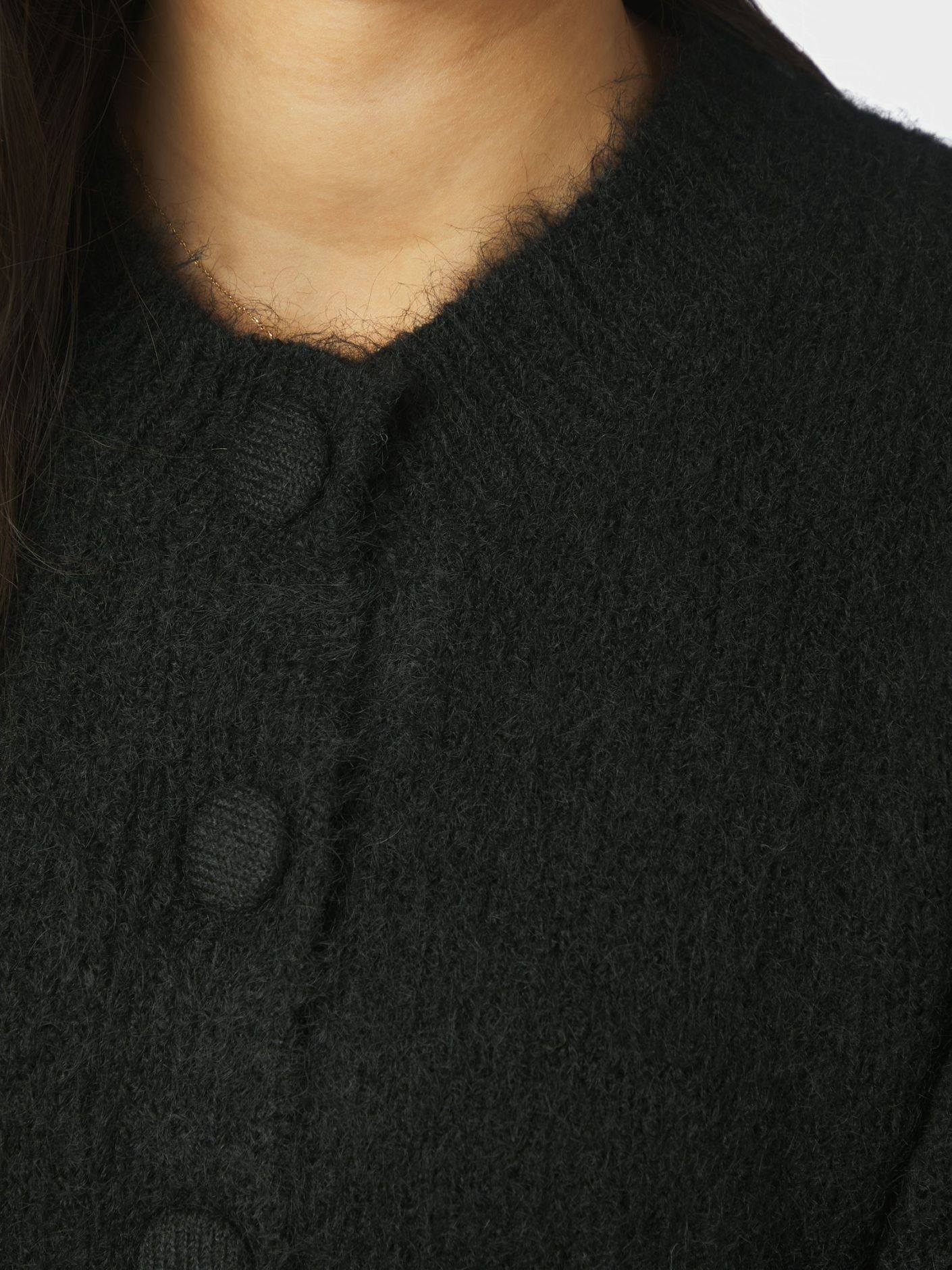 Neo Noir Gio Fluffy Cardigan - Black - Bild 4
