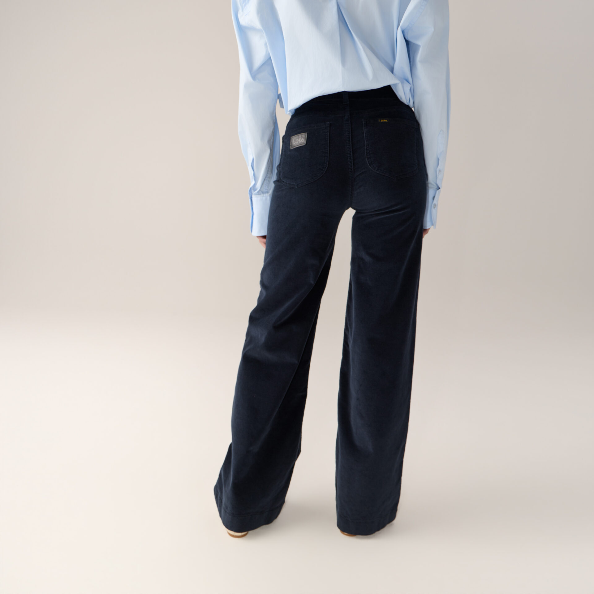 Lois Palazzo Mistral Cord Pants - Navy - Bild 4