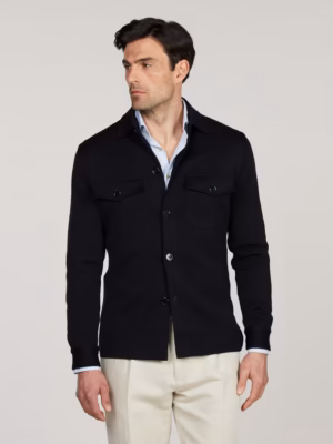 Alternative view of Stenströms Overshirt Knitted Milano Merino Woool - Navy