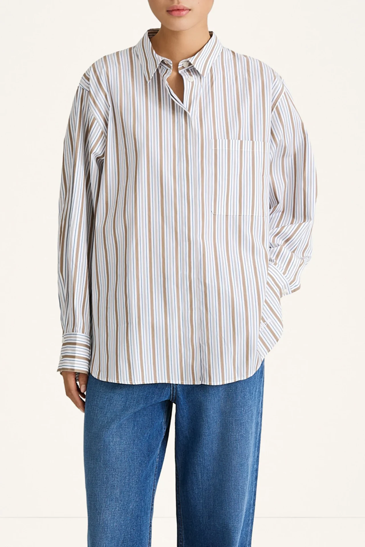 Stylein Jansell Shirt - Taupe Stripe - Bild 2