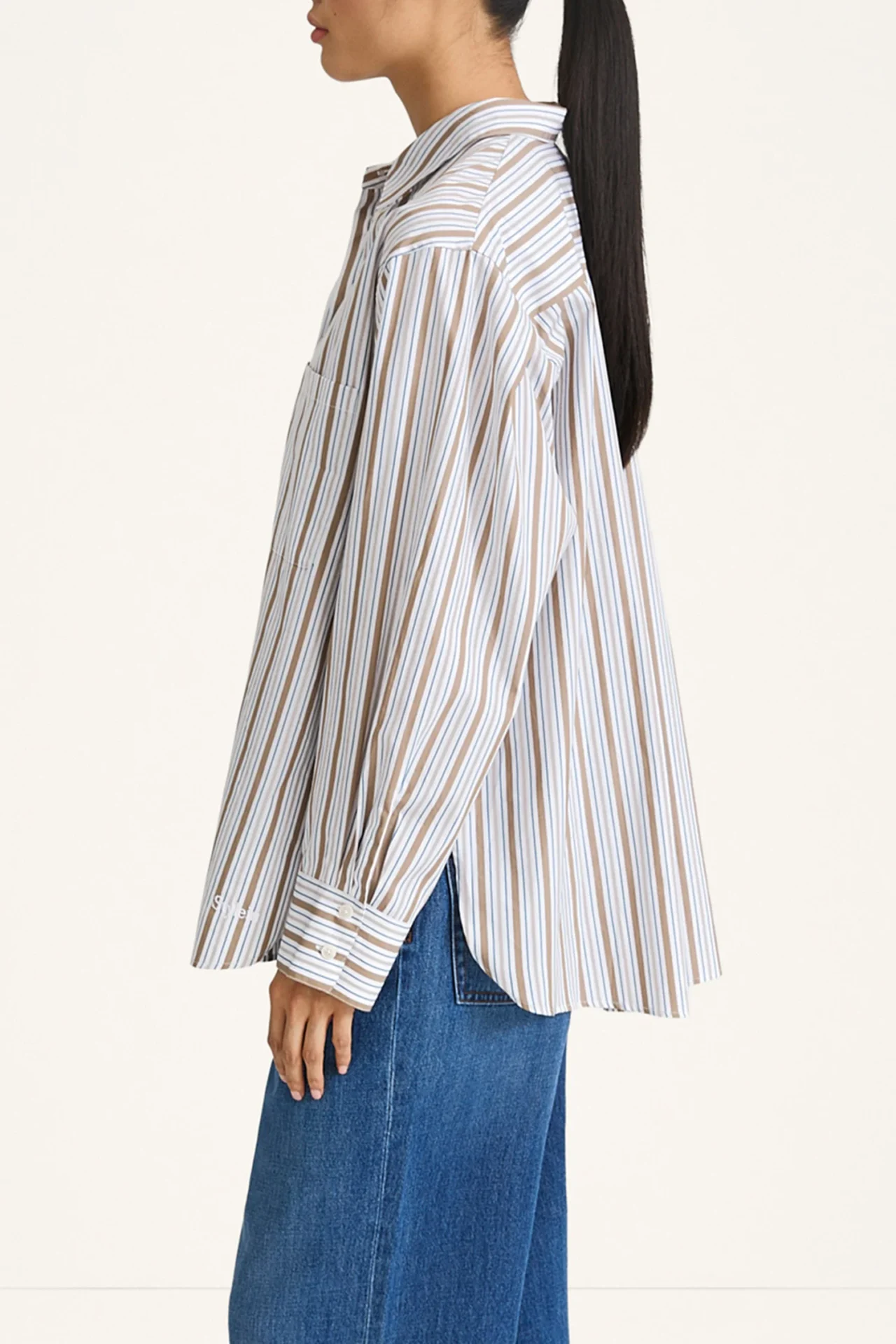 Stylein Jansell Shirt - Taupe Stripe - Bild 3