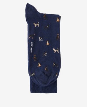 Alternative view of Barbour Marvin Socks - Mid Blue Dog