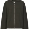 Neo Noir Asley Zip Knit Cardigan - Moss Green