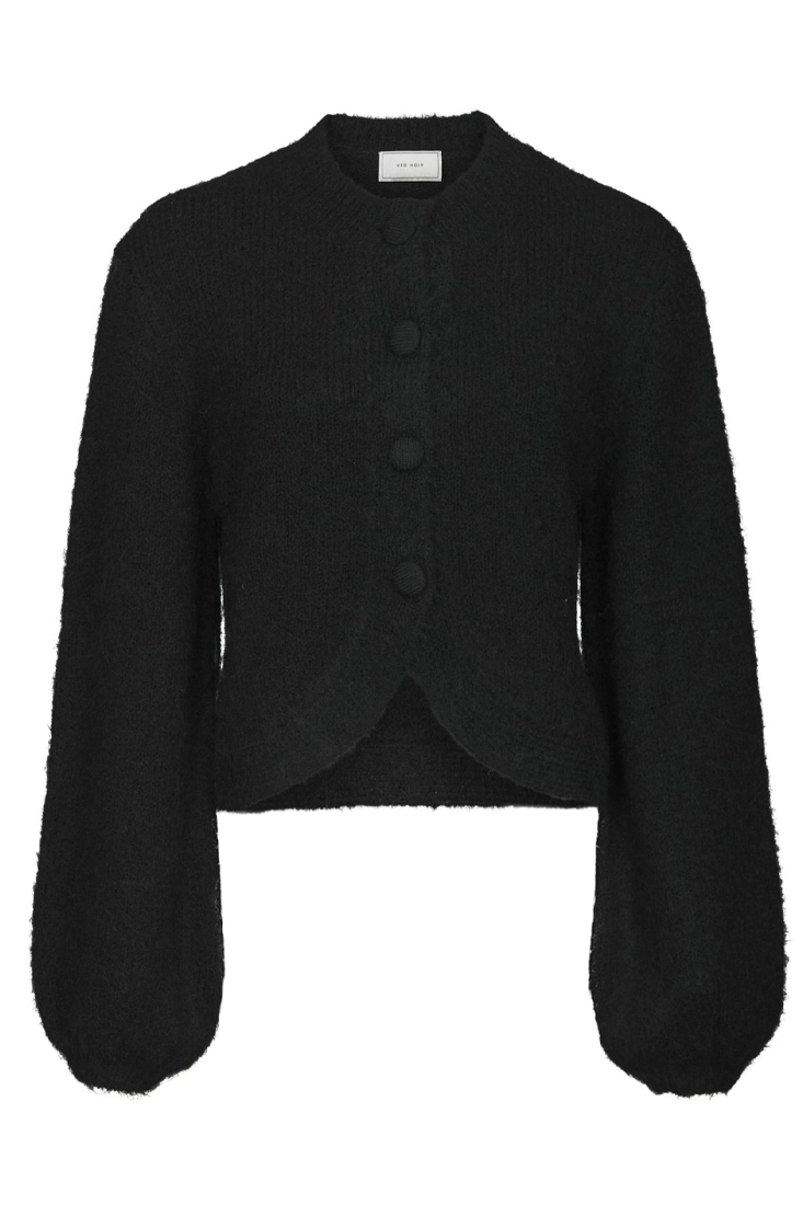 Neo Noir Gio Fluffy Cardigan - Black