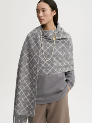 Alternative view of By Malene Birger Ortega Cashmere Blend Scarfs - Grey Melange