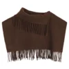 By Malene Birger Turtla Wool Fringe Bib - Carafe