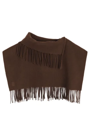 By Malene Birger Turtla Wool Fringe Bib - Carafe