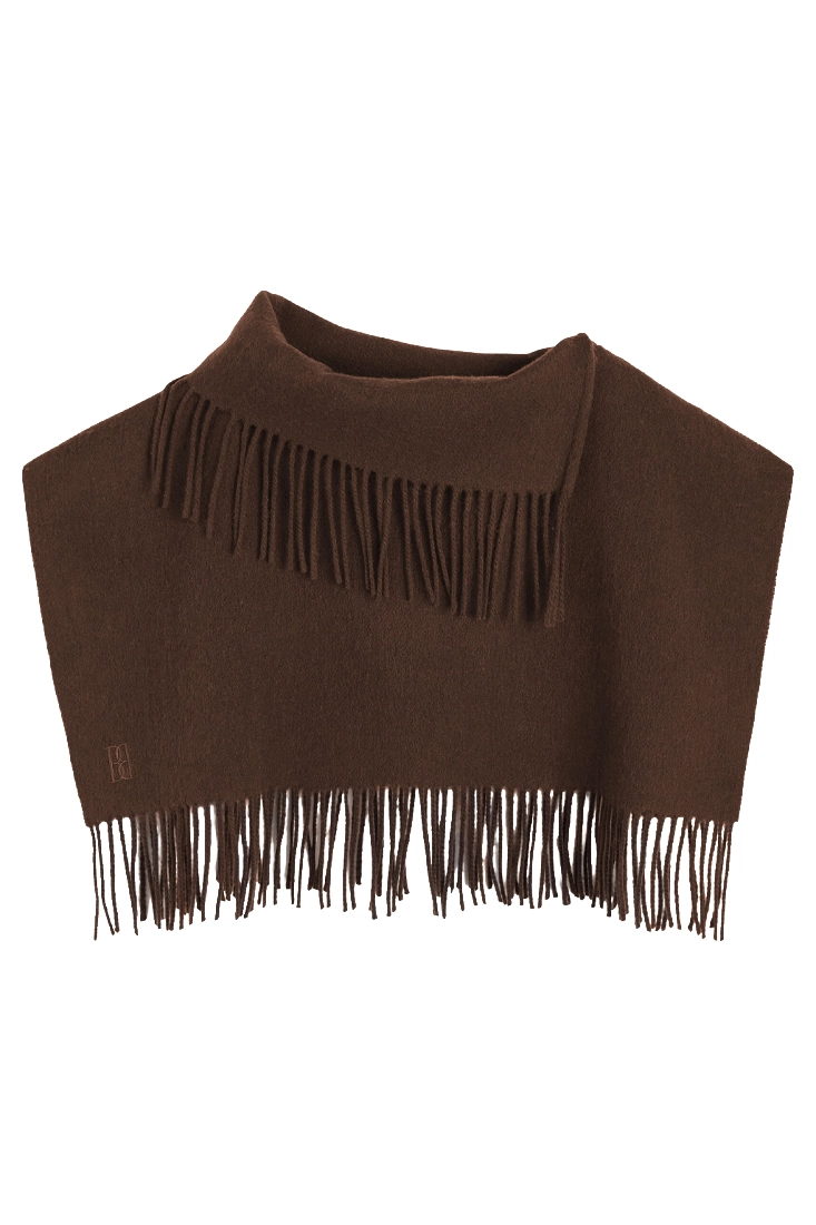 By Malene Birger Turtla Wool Fringe Bib - Carafe