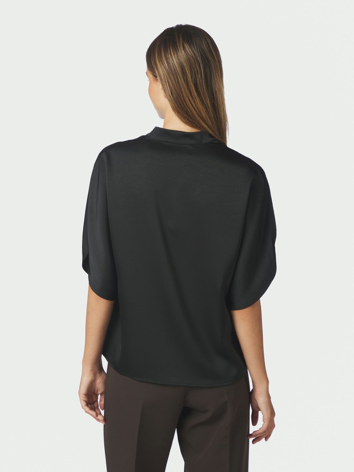 Neo Noir Anelle Heavy Sateen Blouse - Black - Bild 3