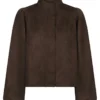 Neo Noir Tirsa Faux Suede Jacket - Dark Brown