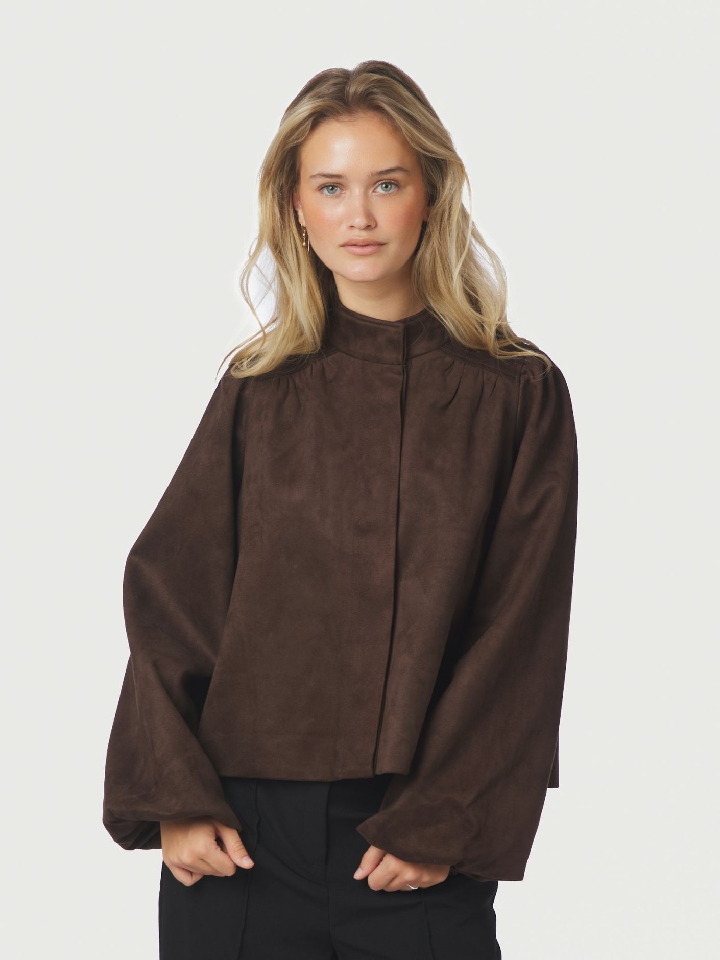 Neo Noir Tirsa Faux Suede Jacket - Dark Brown - Bild 2