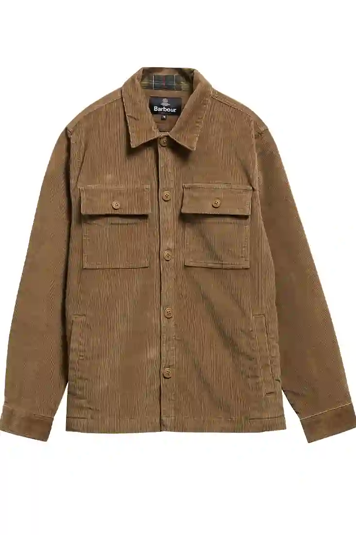 Barbour Tartan Trim Overshirt - Sandstone