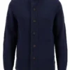 Barbour Essentiel Patch Zip Through Knitted Jumper - Navy