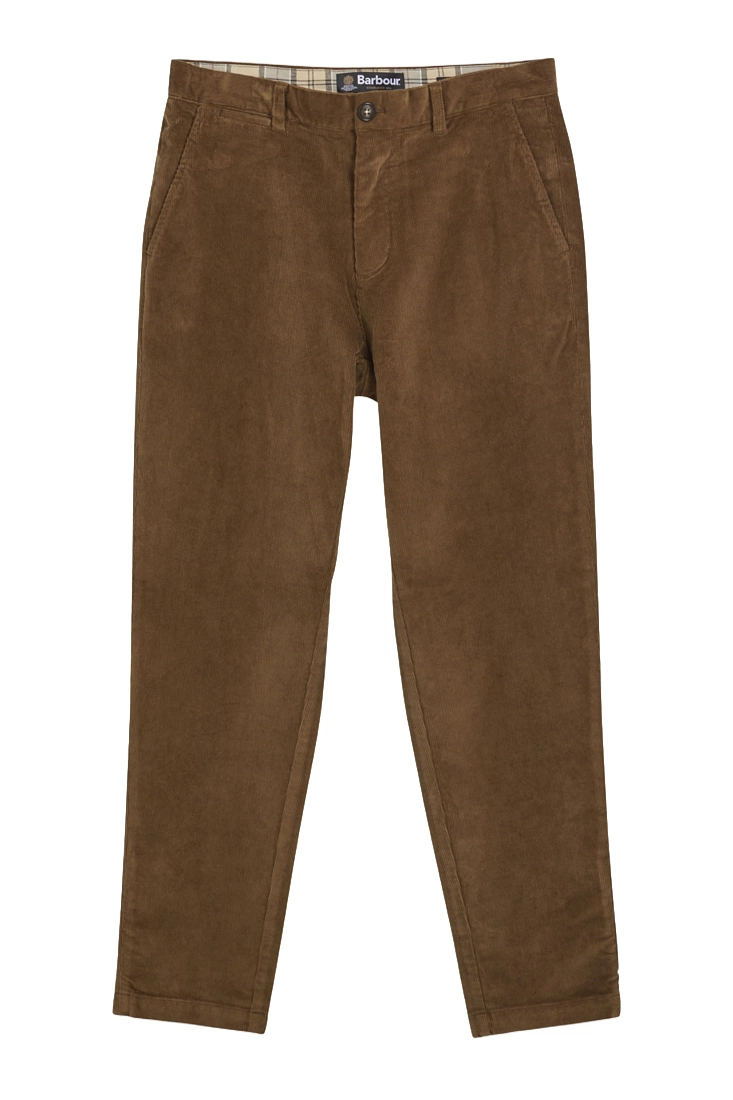 Barbour Strech Cord Tailored Trousers - Dark Sand