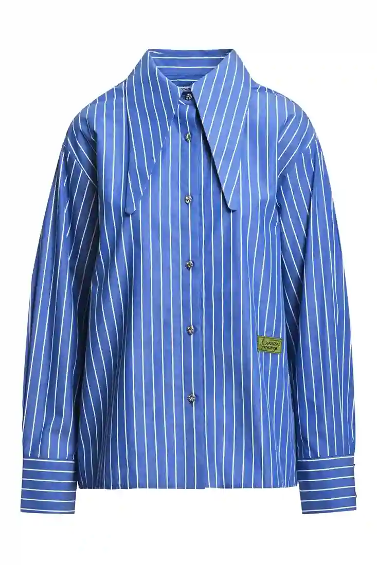 Essentiel Antwerp Kacao Tied Collar Shirt - Combo Sky Blue