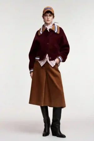 Alternative view of Essentiel Antwerp Kamore Knit Jacket - Wine