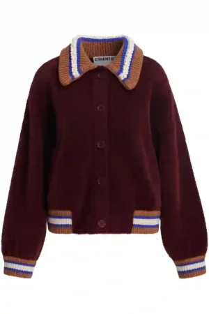 Essentiel Antwerp Kamore Knit Jacket - Wine