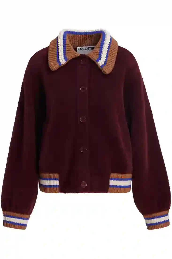 Essentiel Antwerp Kamore Knit Jacket - Wine