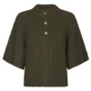 Neo Noir Benuta Fluffy Cardigan - Army